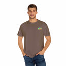 Unisex Island Tropical T-shirt in brown, perfect for beach vacations and summer parties, available in sizes S to 4XL.