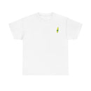Island Vibes Tee with green, gold, and black surfboard graphic.