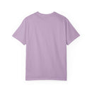 Island Tropical T-shirt in soft fabric, unisex design, lilac color.