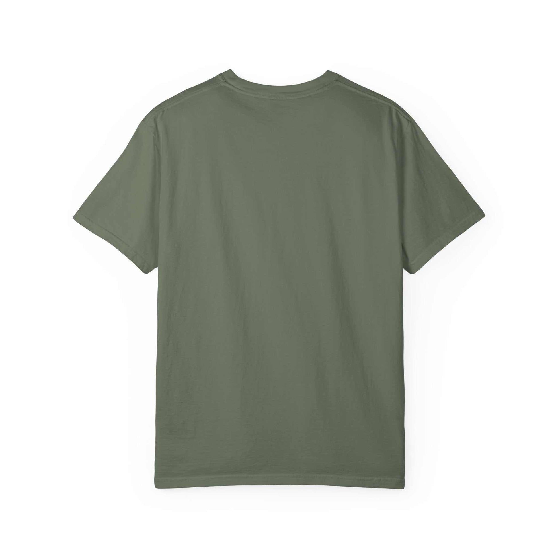 Island Tropical T-shirt in green, unisex design, ideal for beach and summer events.