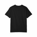 Island Tropical T-shirt in black, back view showcasing seamless design and durable double-needle stitching.