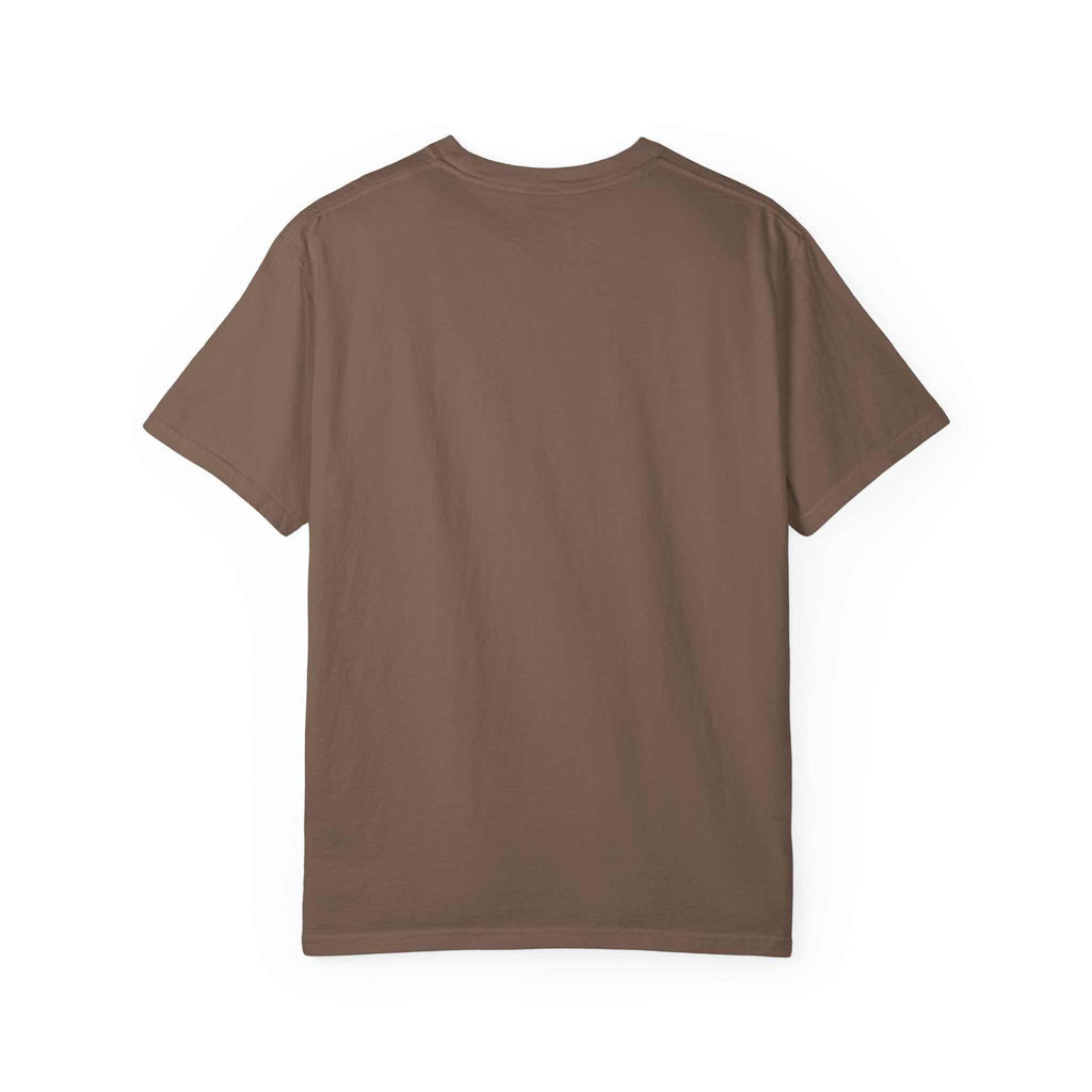 Island Tropical T-shirt in brown, unisex design, available in sizes S to 4XL.