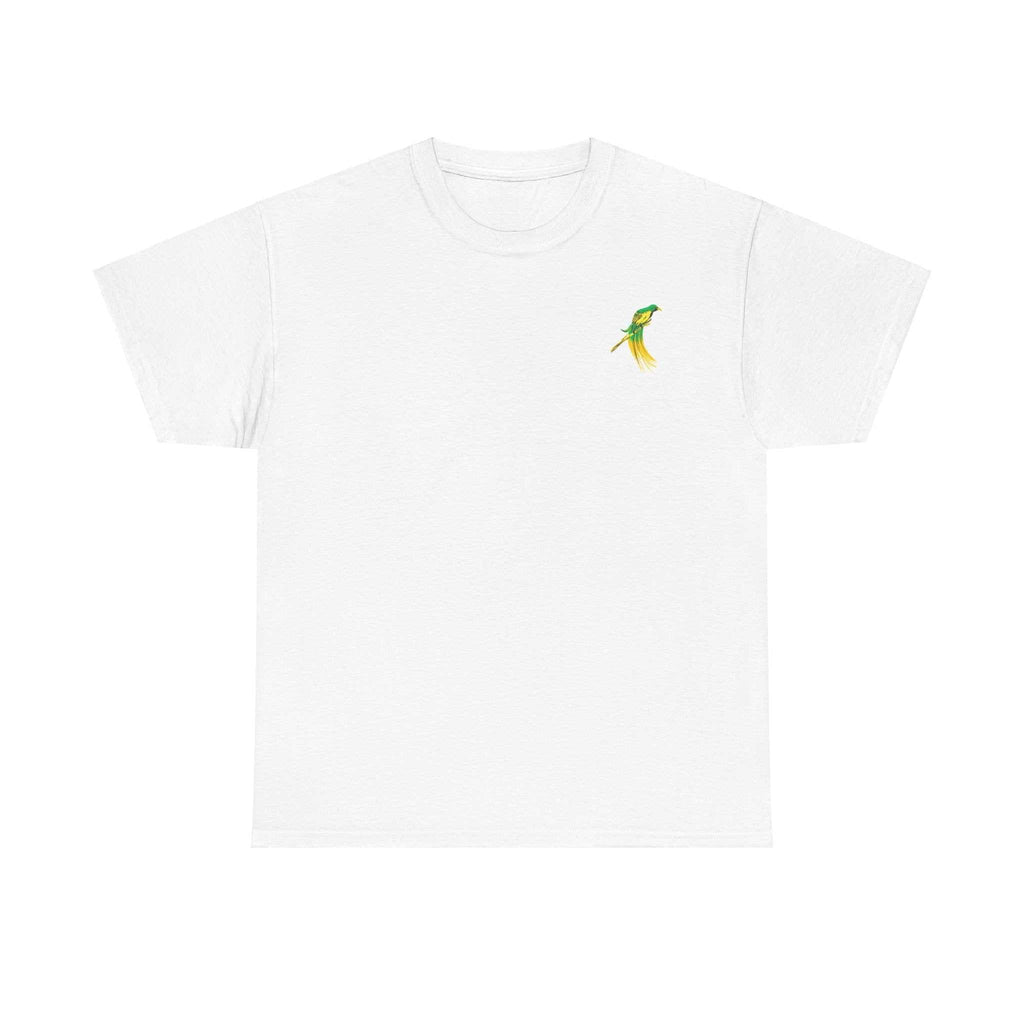 Hummingbird Harmony Tee featuring Doctor Bird design, soft cotton fabric, Jamaica-inspired.